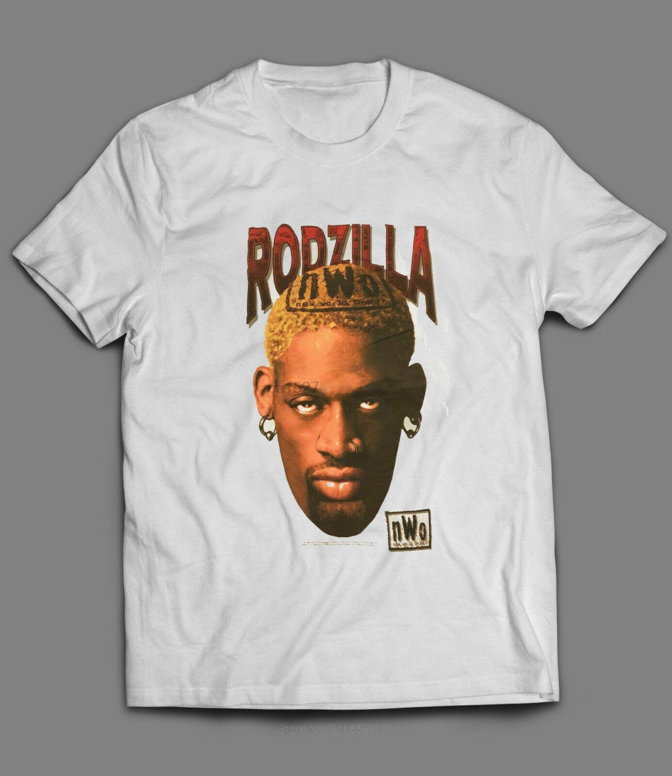 Vintage 90 Rodzilla T-Shirt Dennis Rodman 1Nwo Tee 1998 Size S-5Xl cotton tshirt men summer fashion t-shirt euro size