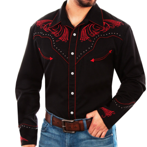 Western Denim Long Sleeve Shirt Ethnic Tribal Style Party Outdoor Casual Luxury Men’s Designer Design Soft And Comfortable 2027