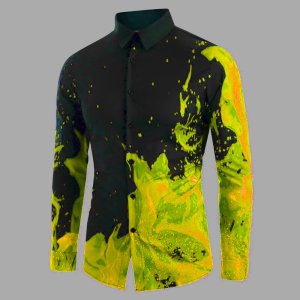 Shirt Men Splash Ink Abstract Fashion Casual Outdoor Street Party Men’s Tops Comfortable And Soft High Quality T-Shirt Plus Size