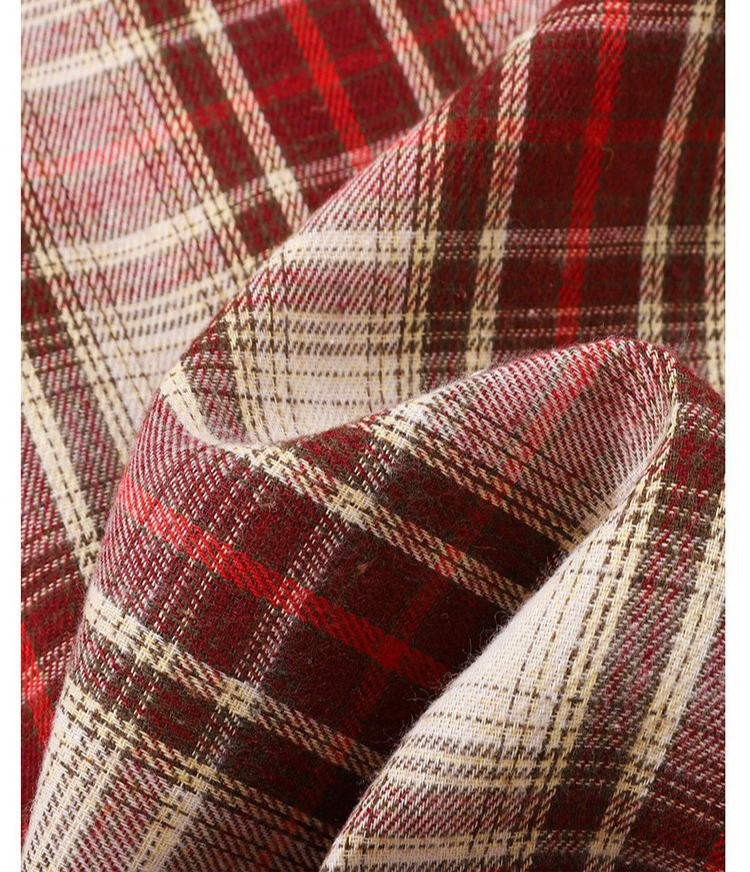 Spring Men's Red Plaid Shirt, Blue Single-Button Collar Long-Sleeve Shirts, New 2026 Arrival.