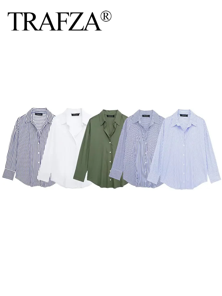 HH Summer Women's Elegant Long Sleeve Lapel Blouses Casual V-neck Single Breasted Loose Shirt Office Lady Commuter Tops