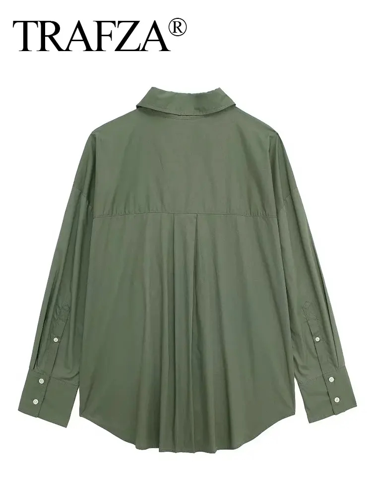 HH Summer Women's Elegant Long Sleeve Lapel Blouses Casual V-neck Single Breasted Loose Shirt Office Lady Commuter Tops