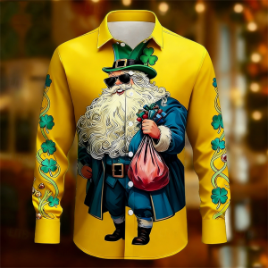 New Long Sleeved High End Men’s Shirt 3D Flower Printed Street Photography Merchant Style Shirt Loose Comfortable Top