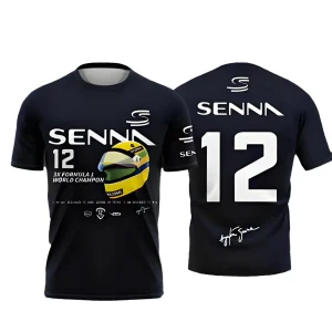 Limited Edition Ayrton Senna Commemorative T-Shirt | New 2026, Casual Short-Sleeve Sports