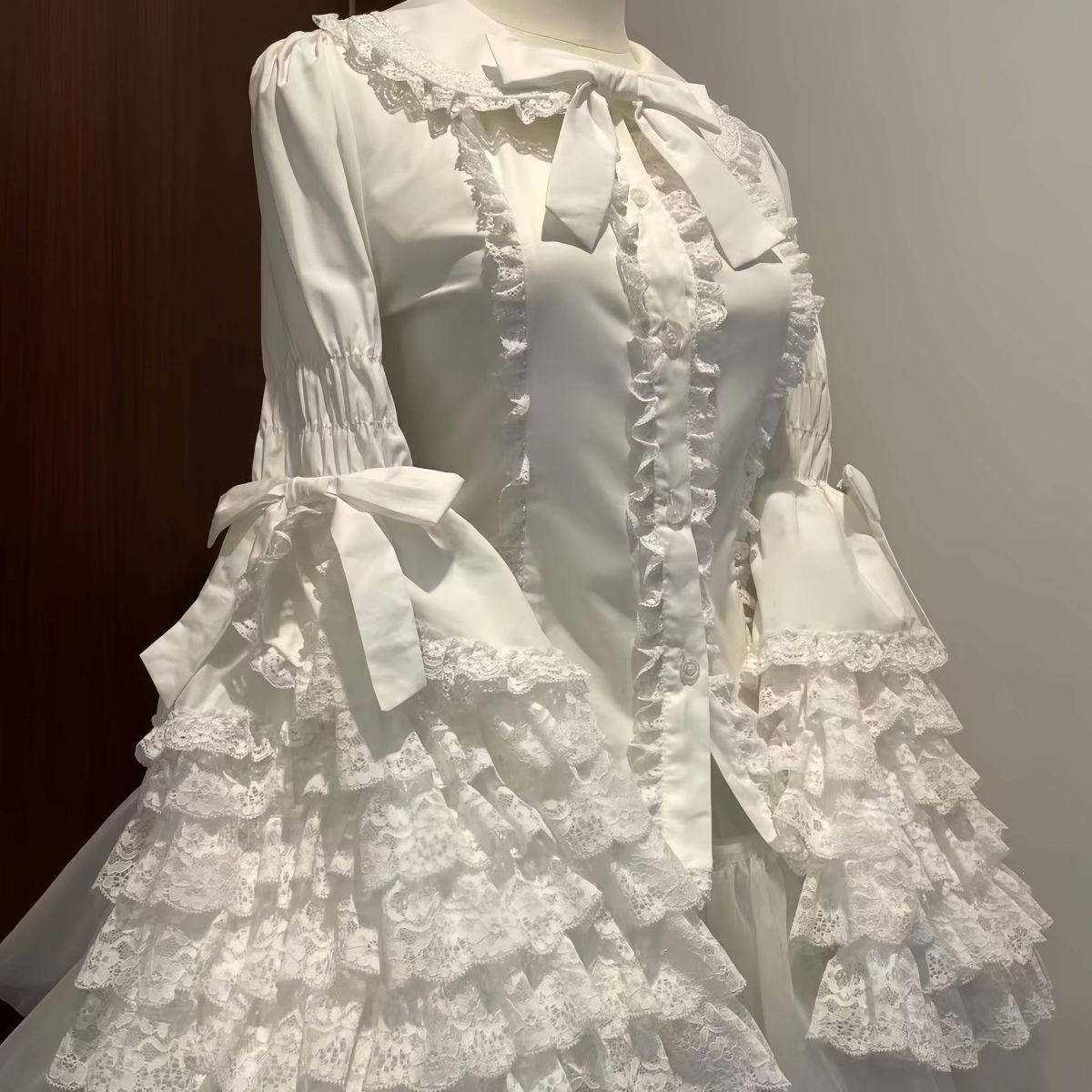 Lace Doll Style Lolita Princess Sleeve Shirt, Long Sleeve Multifunctional Spring and Autumn Top, Cute Lolita Inside
